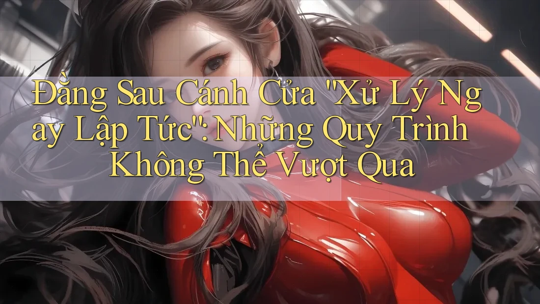 Đằng Sau Cánh Cửa “Xử Lý Ngay Lập Tức”: Những Quy Trình Không Thể Vượt Qua